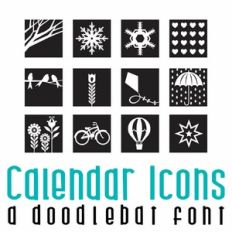 Calendar Icons Doodlebat Font