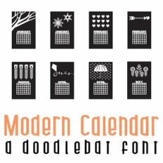 Modern Calendar Doodlebat Font