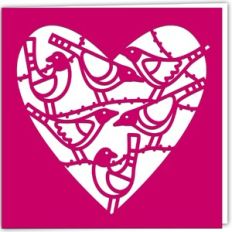 Songbirds Heart Card