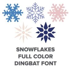 snowflakes full color dingbat font