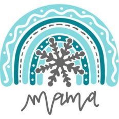 mama boho snowflake rainbow