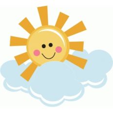 happy sunshine with clouds