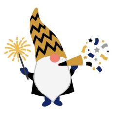 New Years Gnome with Sparkler