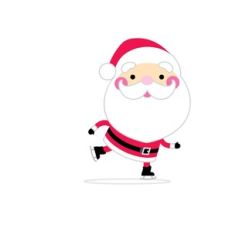Santa Ice Skate - Let It Snow