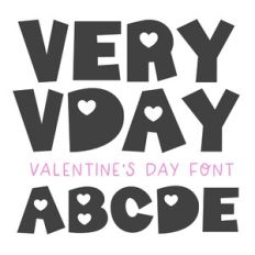BFC Very Vday Bold Valentine's Day Font