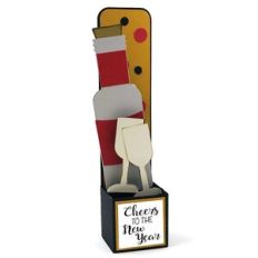New Year Bottle Slimline Box Card