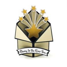New Year Starburst Tuxedo Box Card