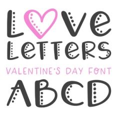 DTC Love Letters Valentine's Day Font
