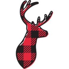 Plaid Deer Head
