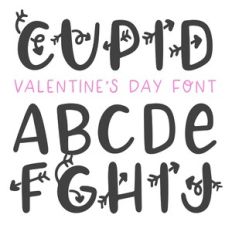 DTC Cupid Valentine's Day Arrow Font
