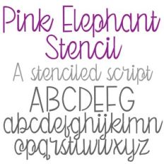 PN Pink Elephant Stencil