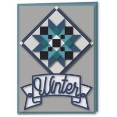 Card Kit Patchwork Star Winter 5x7