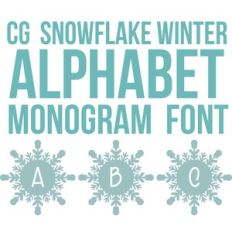 CG Snowflake Winter Alphabet Monogram