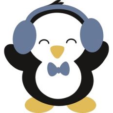 Boy Penguin with Ear Muffs