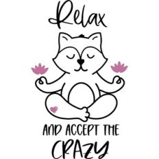 Relax and Accept the Crazy Yoga Fox