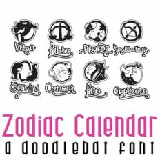 Zodiac Calendar Doodlebat Font