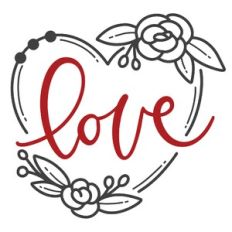 Heart Flower Frame Love
