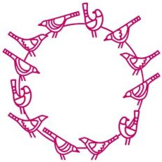 Little Songbird Circle Frame Wreath