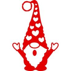 gnome hat hearts