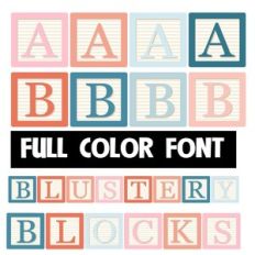 Blustery Blocks Color Font