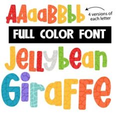 Jellybean Giraffe Color Font