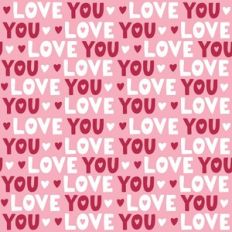 Love you Pattern Pink