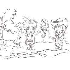 Pirates Coloring Page