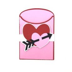 Hearts and Arrow Pocket Envelope Bag