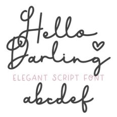 BFC Hello Darling Valentine Script Font