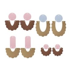 Scollop Earring Template, Bundle Faux Leather Earrings