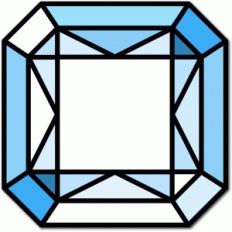 stained glass radiant square gem