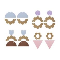 Frill leaf Earring Template, drop Faux Leather Earrings