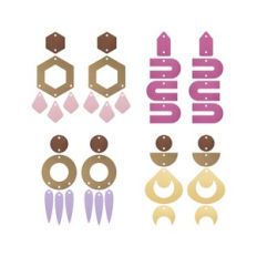 Moon Earring Template, Celestial Faux Leather Earrings bundle
