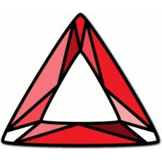 stained glass triangle gem