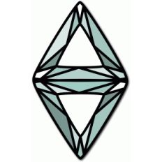 stained glass double triangle gem
