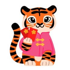 Chinese New Year Tiger with Red Pockets