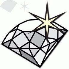 stained glass diamond gem