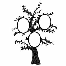 Family Tree - Oval - 3 People