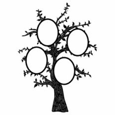 Family Tree - Oval - 4 People