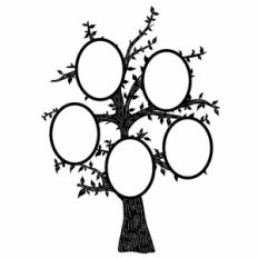 Family Tree - Oval - 5 People