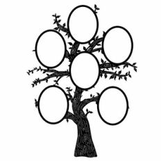 Family Tree - Oval - 6 People