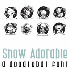 Snow Adorable Doodlebat Font