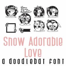Snow Adorable - Love Doodlebat Font