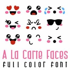 A La Carte Faces Full Color Font