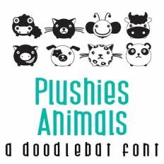 Plushies Animals Doodlebat Font