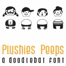 Plushies  Peeps Doodlebat Font