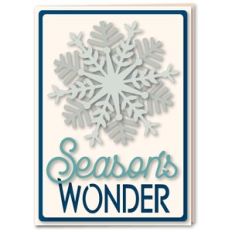 Card Snowflakes Seasons Wonder 5x7