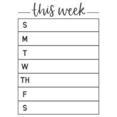 This Week Menu Planner