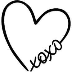 Xoxo Heart Outline