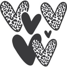 Animal Print Hearts